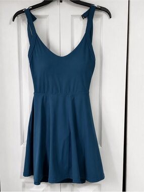 Sleeveless Teal Fit-and-Flare Mini Dress